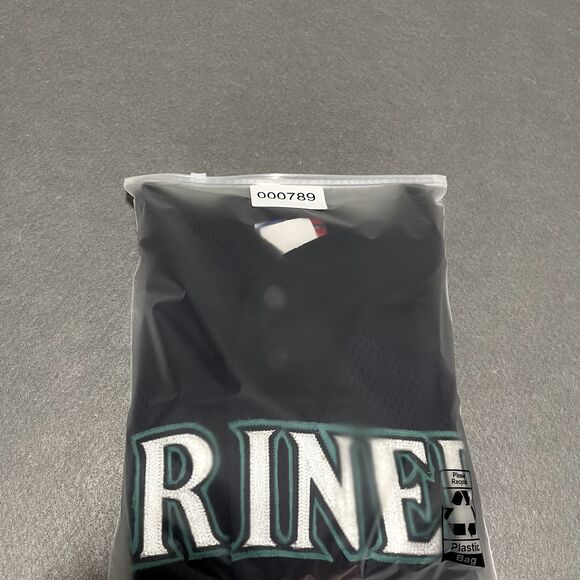 VTG Seattle Mariners Jersey Mens XL Sea Blue #35 MLB Baseball Game Issued USA - Picture 12 of 12